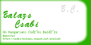 balazs csabi business card